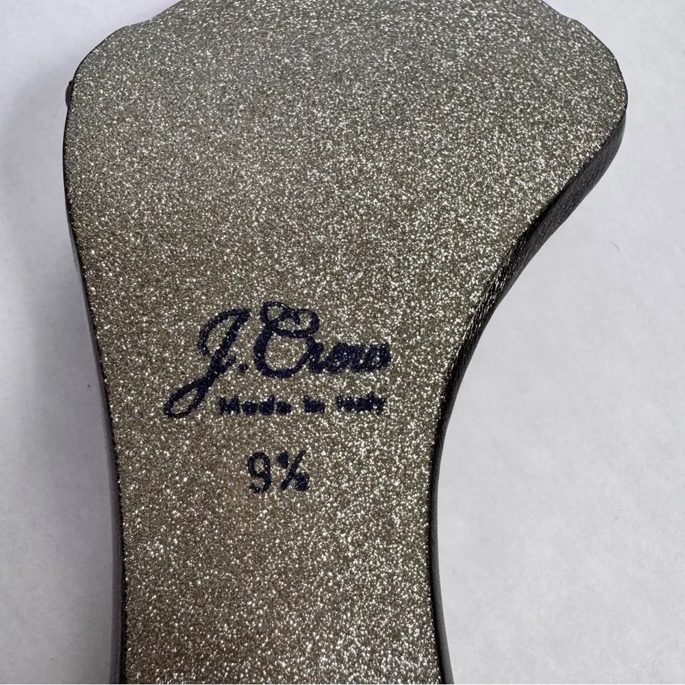 NEW - J. Crew Riley Sandal Stiletto Heels Silver Gunmetal Glitter Size 9.5 NIB